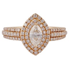 Diamantring aus 18 Karat Gelbgold mit Diamanten besetzt