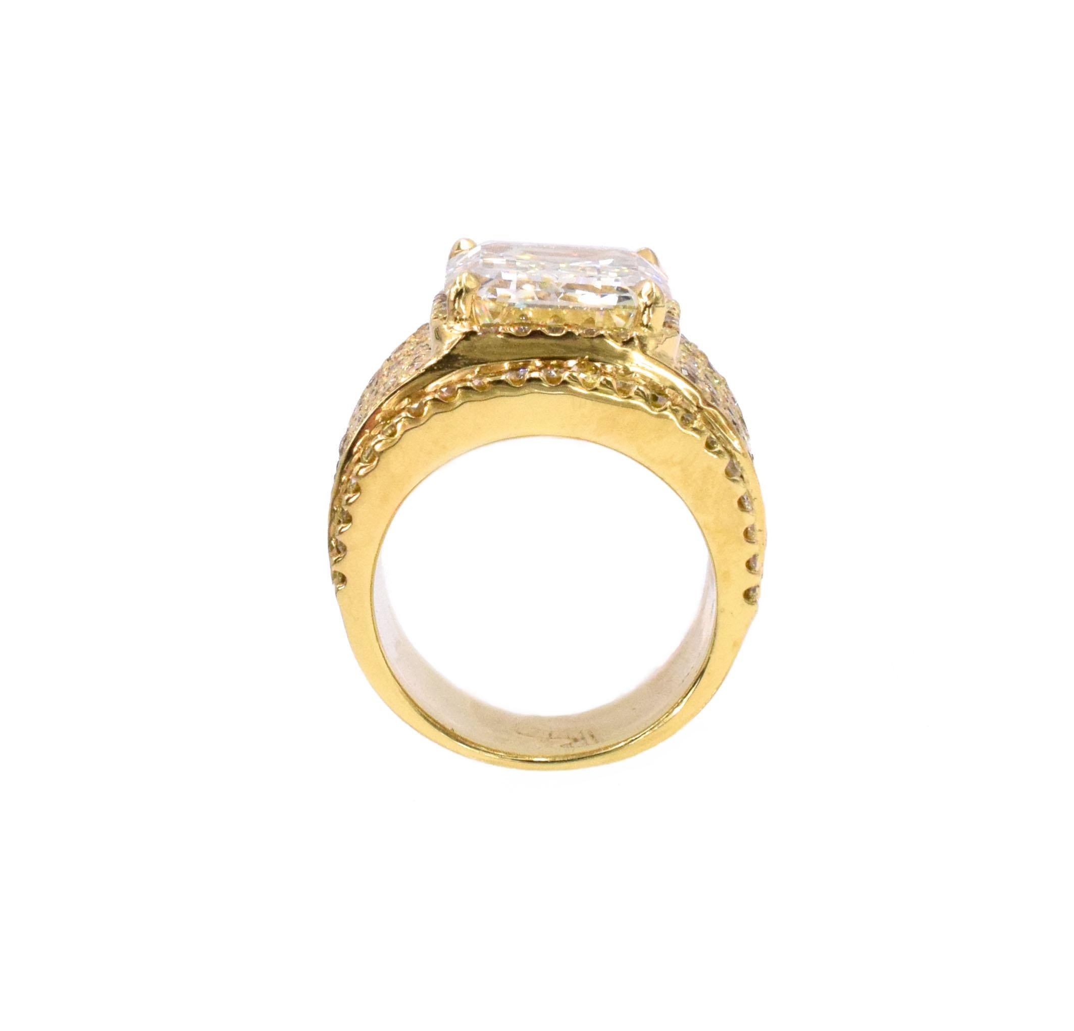 NALLY 10.44 Carat Emerald-Cut Diamond Ring For Sale at 1stDibs ...