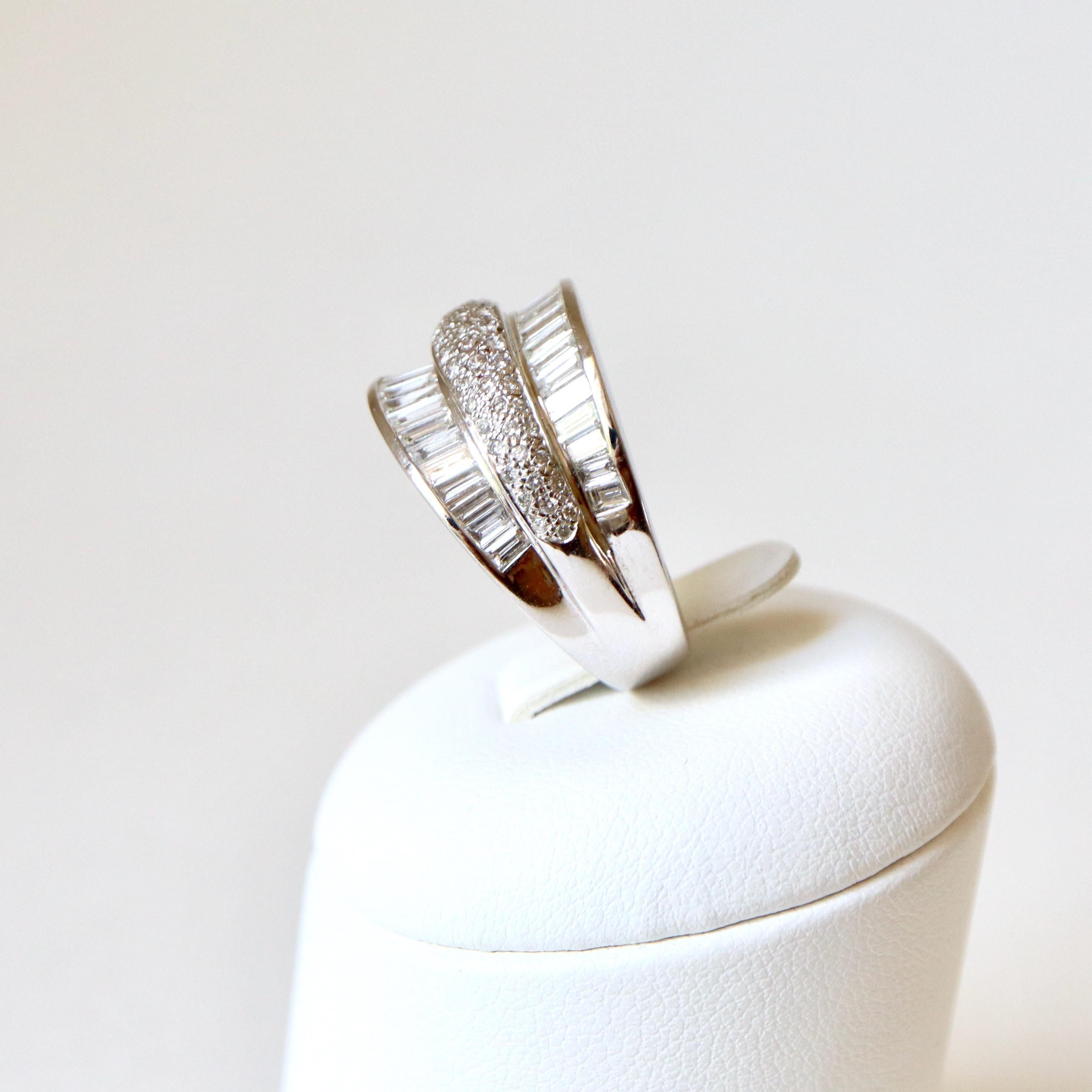 Diamantring mit 2 Karat Diamanten im Zustand „Gut“ im Angebot in Paris, FR