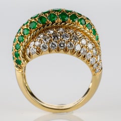 Emeralds, Diamonds & Gold Statement Ring is Old Money Quality