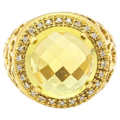 Bague avec quartz citron