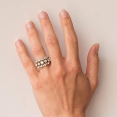 Diamond Ring with Openwork Bands