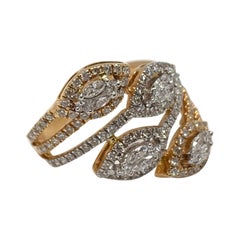 Diamond Ring with Precious Setting Diamonds in 18k Gold
