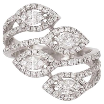 Diamantring mit Diamanten in Edelsteinfassung aus 18k Gold