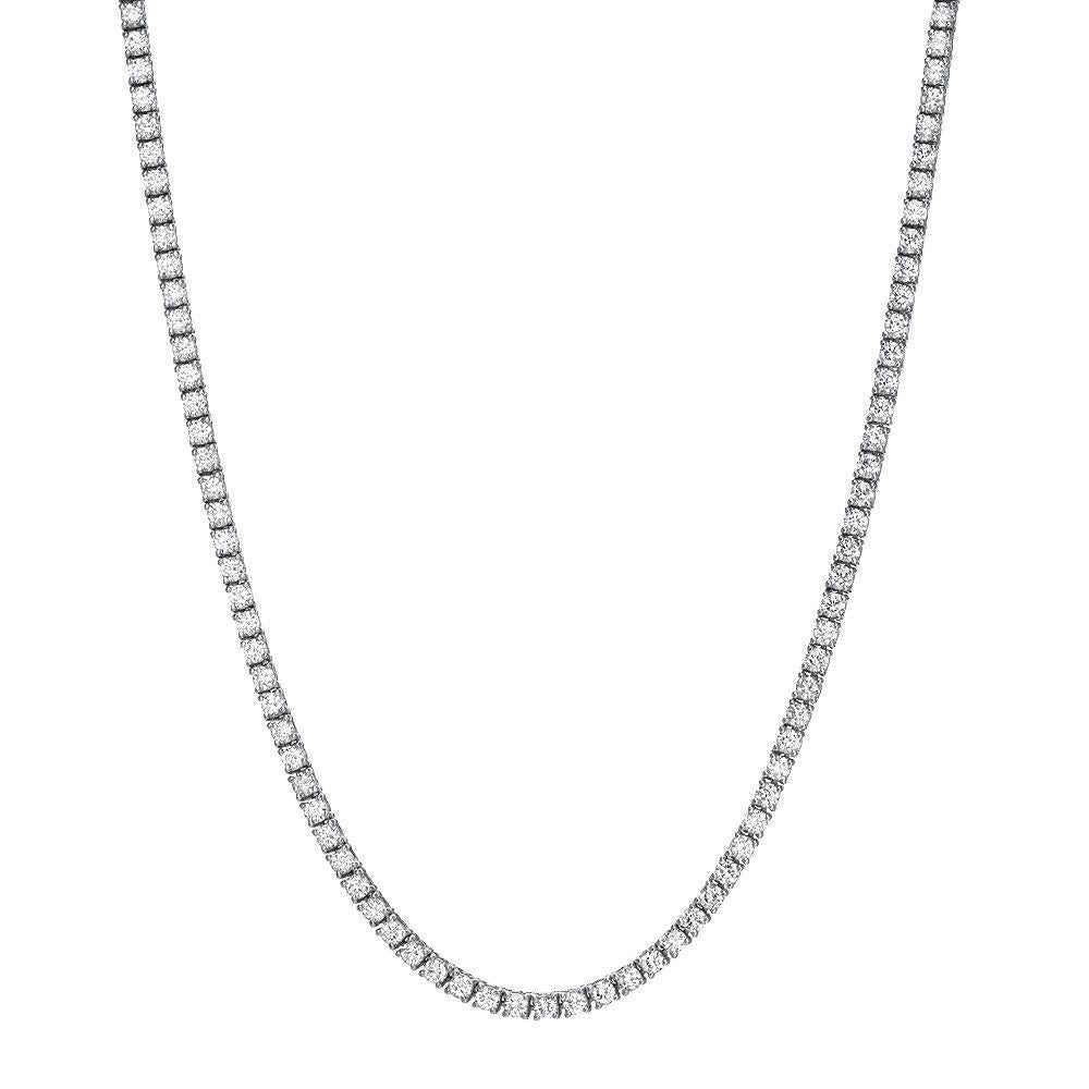 Diamant-Tennis-Halskette mit 4,68 Karat F VS2 (Moderne) im Angebot