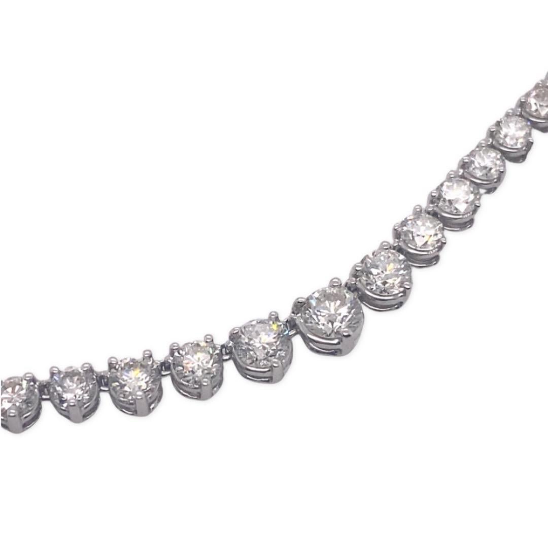 Diamond Riviera Necklace 7.00 tcw in 14kt White Gold 7