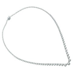 Diamond Riviera Necklace 7.00 tcw in 14kt White Gold