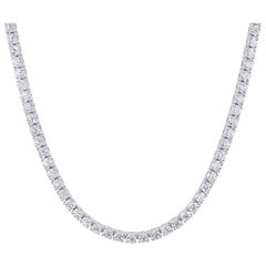 Diamond Riviera Necklace 8.93 Total Carat Handmade