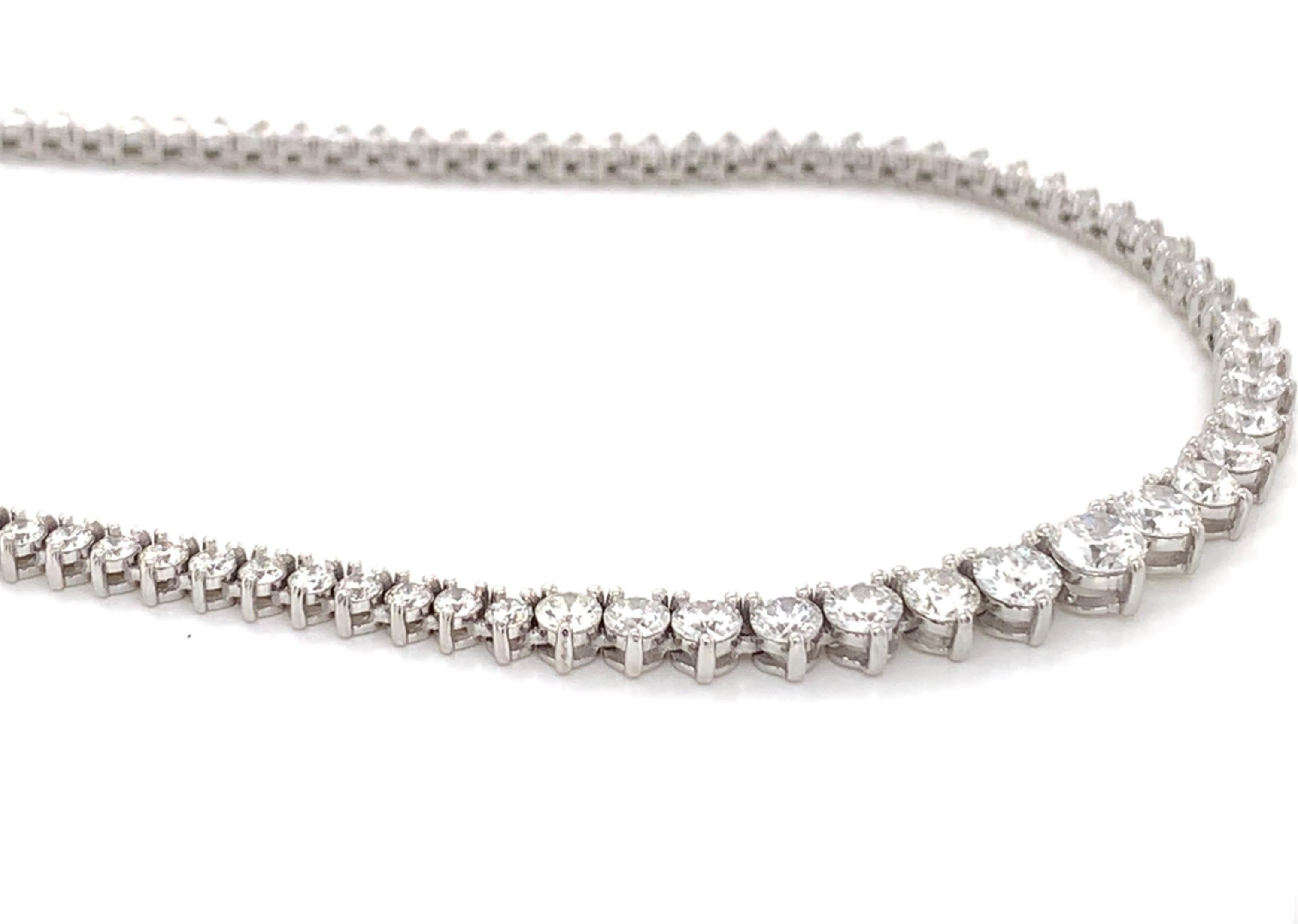 Brilliant Cut Diamond Riviera Necklace