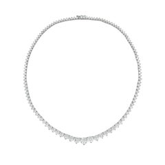 Diamond Riviera Necklace in 14k White Gold.
