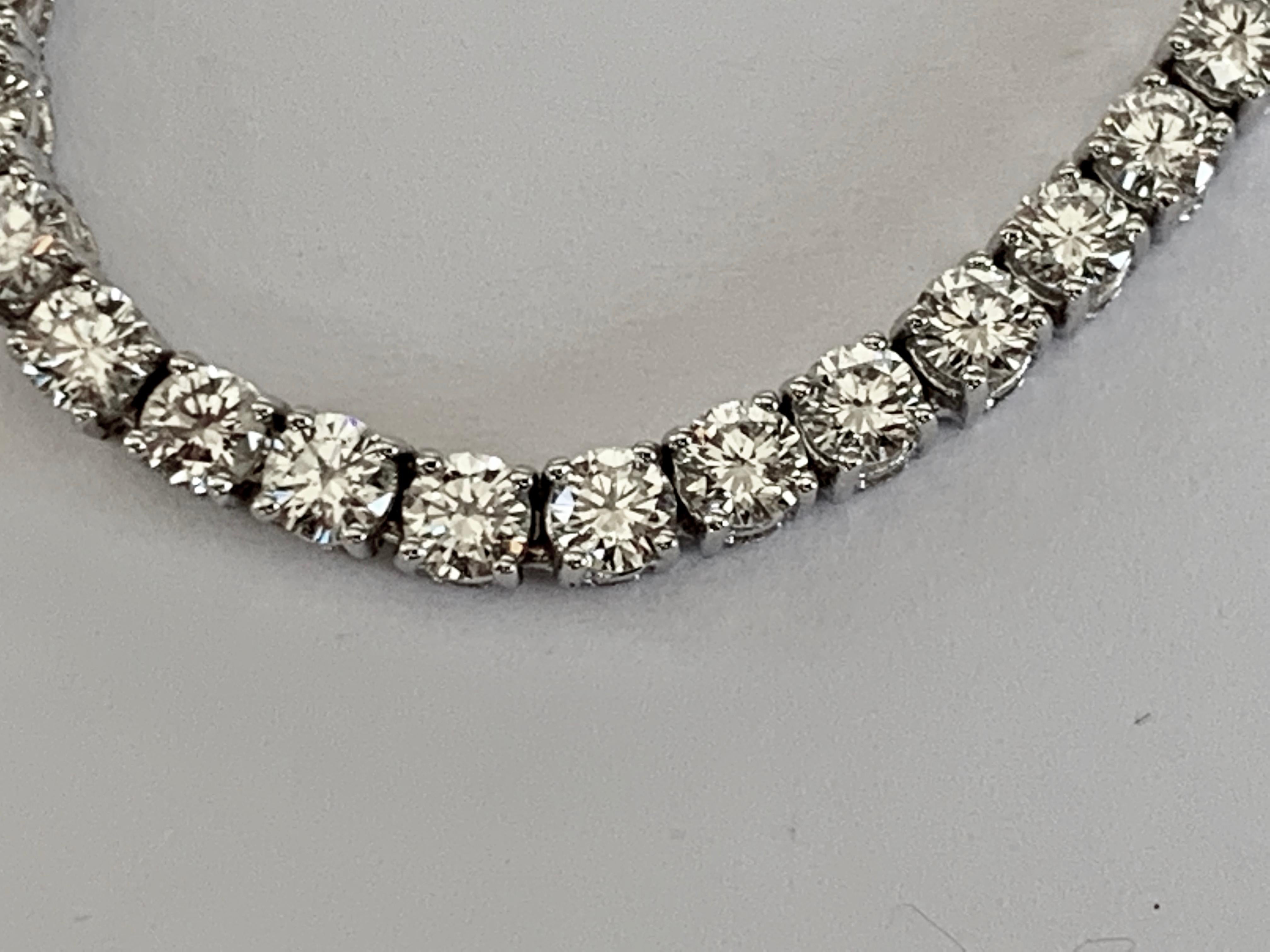 Contemporary Diamond Rivière Necklace by Bucherer For Sale