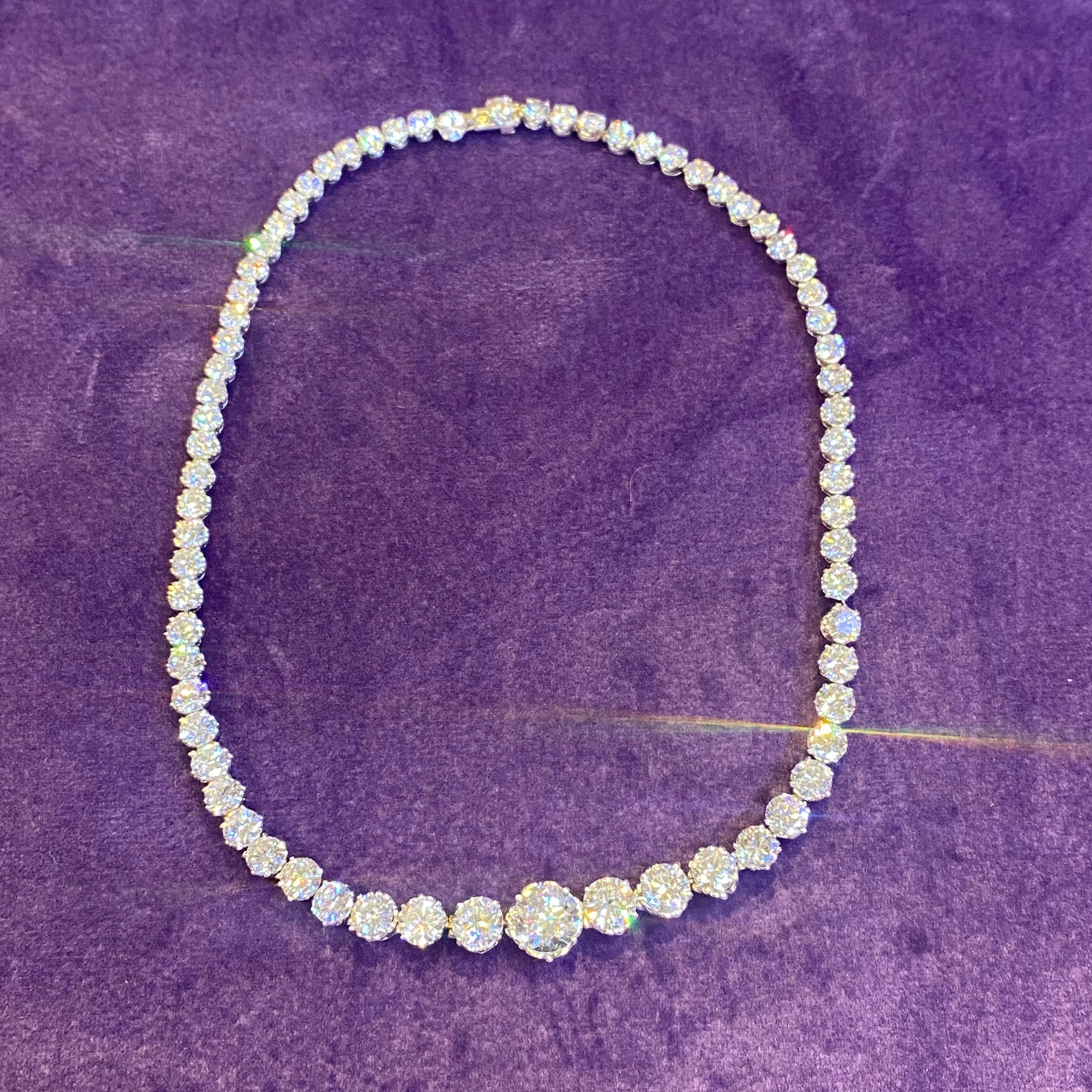 Diamond Rivière Necklace For Sale 1