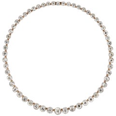 Antique Diamond Riviere Necklace