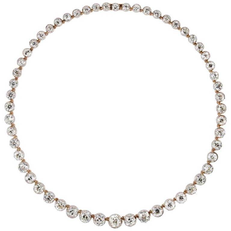 Diamond Riviere Necklace For Sale at 1stDibs | riviere necklaces