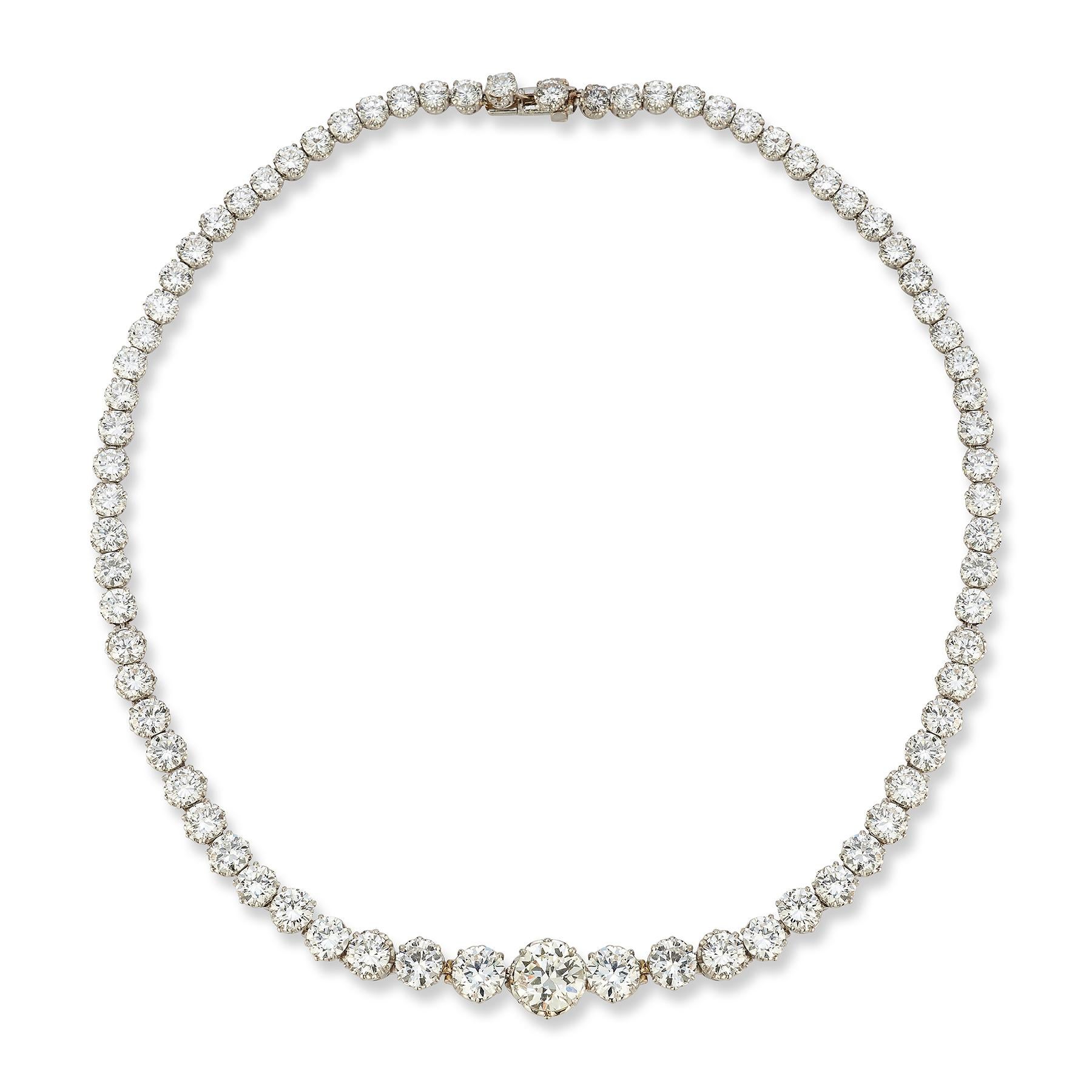 Diamond Rivière Necklace For Sale