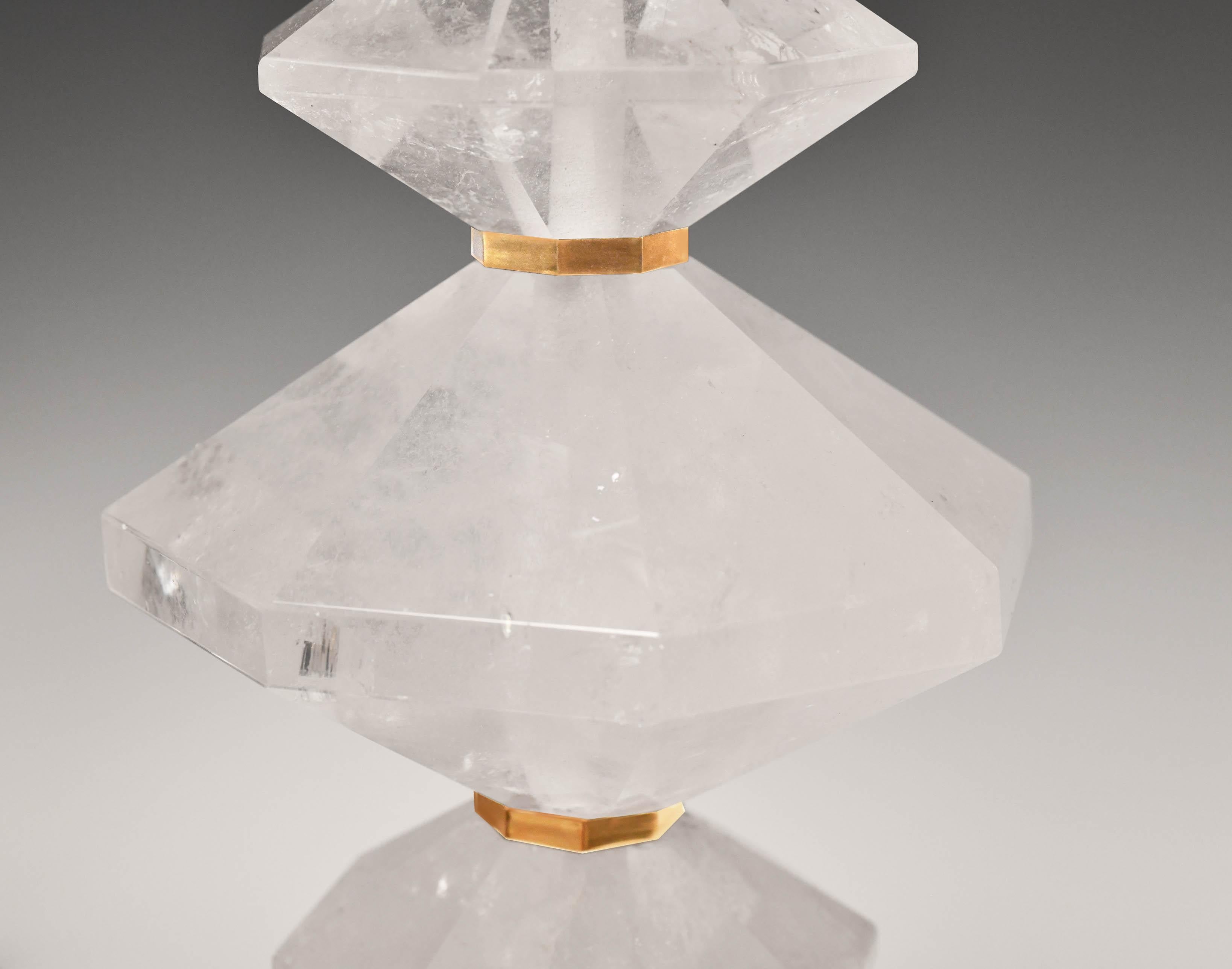 Diamond Rock Crystal Lamps by Phoenix In Excellent Condition For Sale In New York, NY