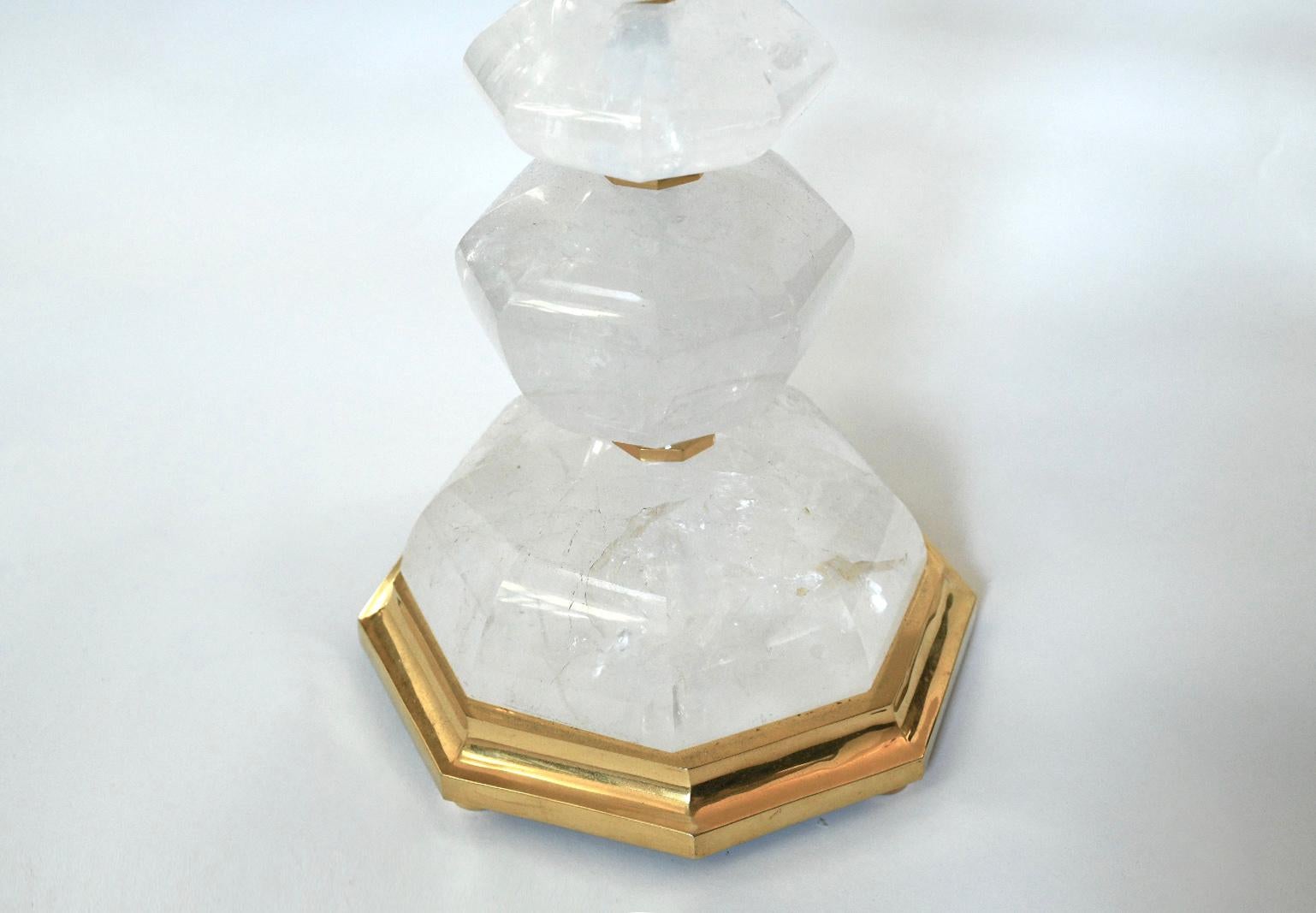 Diamond Rock Crystal Lamps by Phoenix In Excellent Condition In New York, NY