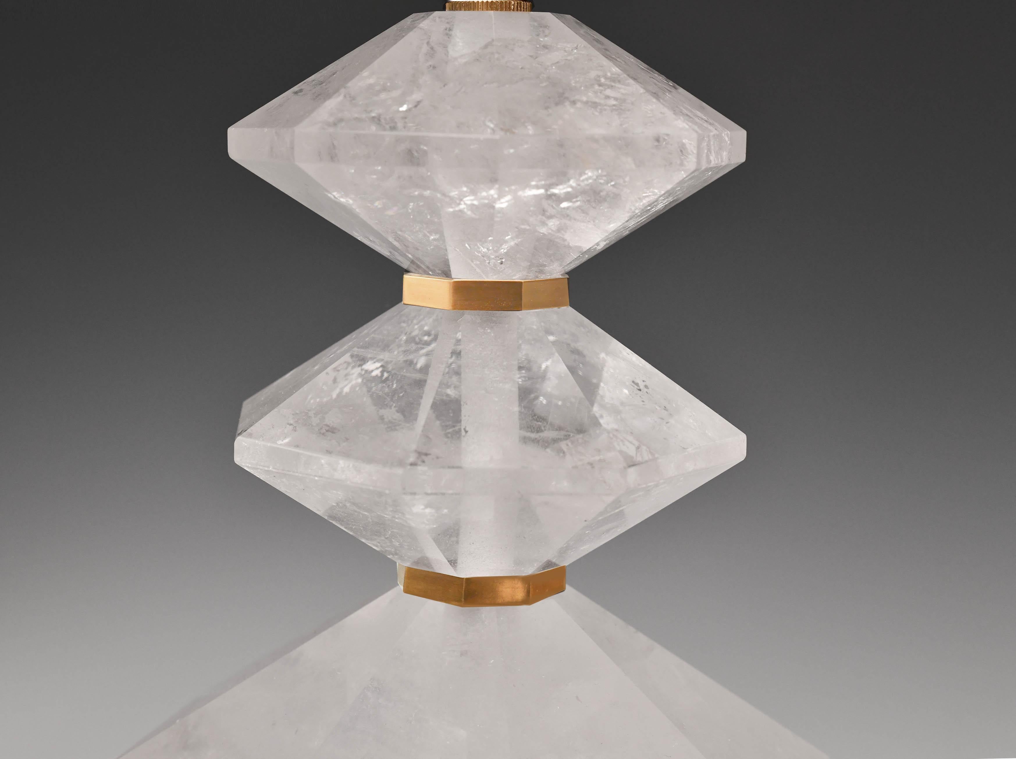Contemporary Diamond Rock Crystal Lamps by Phoenix For Sale