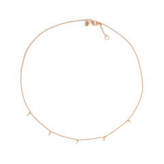 Collier en or rose 18K avec diamants