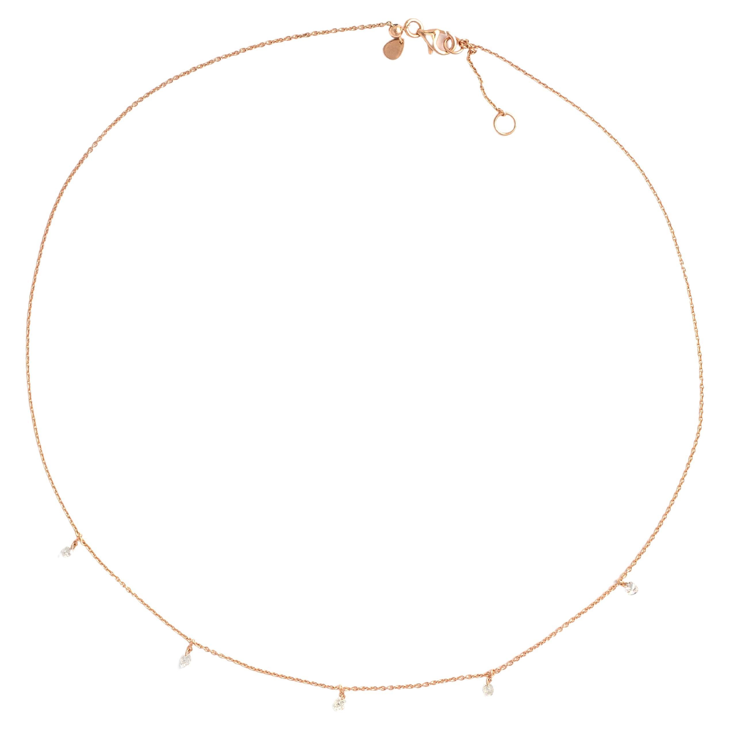 Diamond Rose Gold 18K Necklace