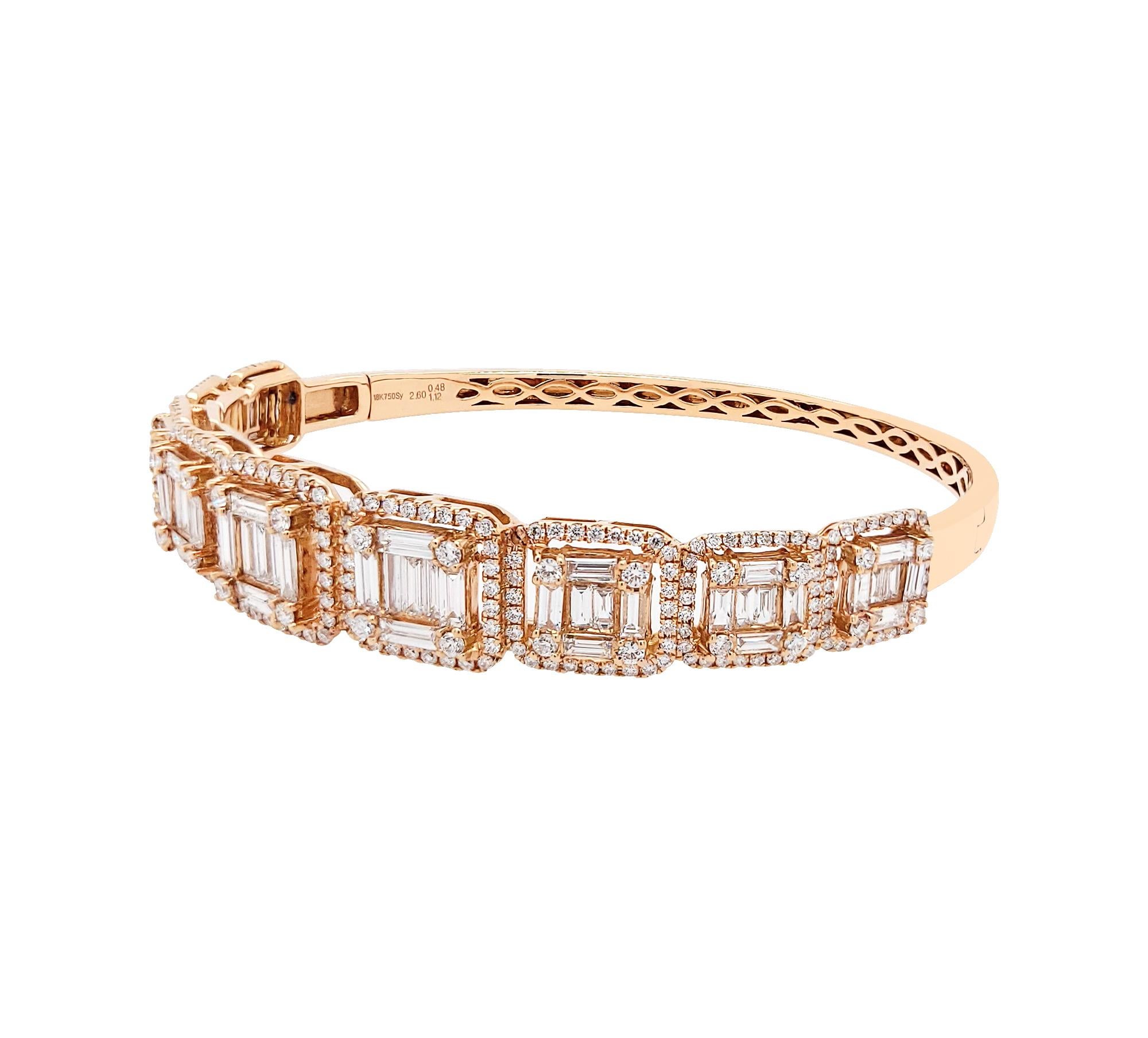 Spectra Fine Jewelry Diamant-Armband aus Roségold Damen im Angebot