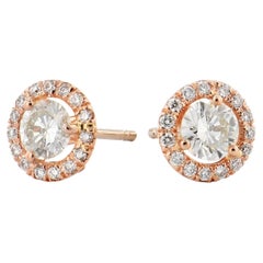 Diamond Rose Gold Earrings