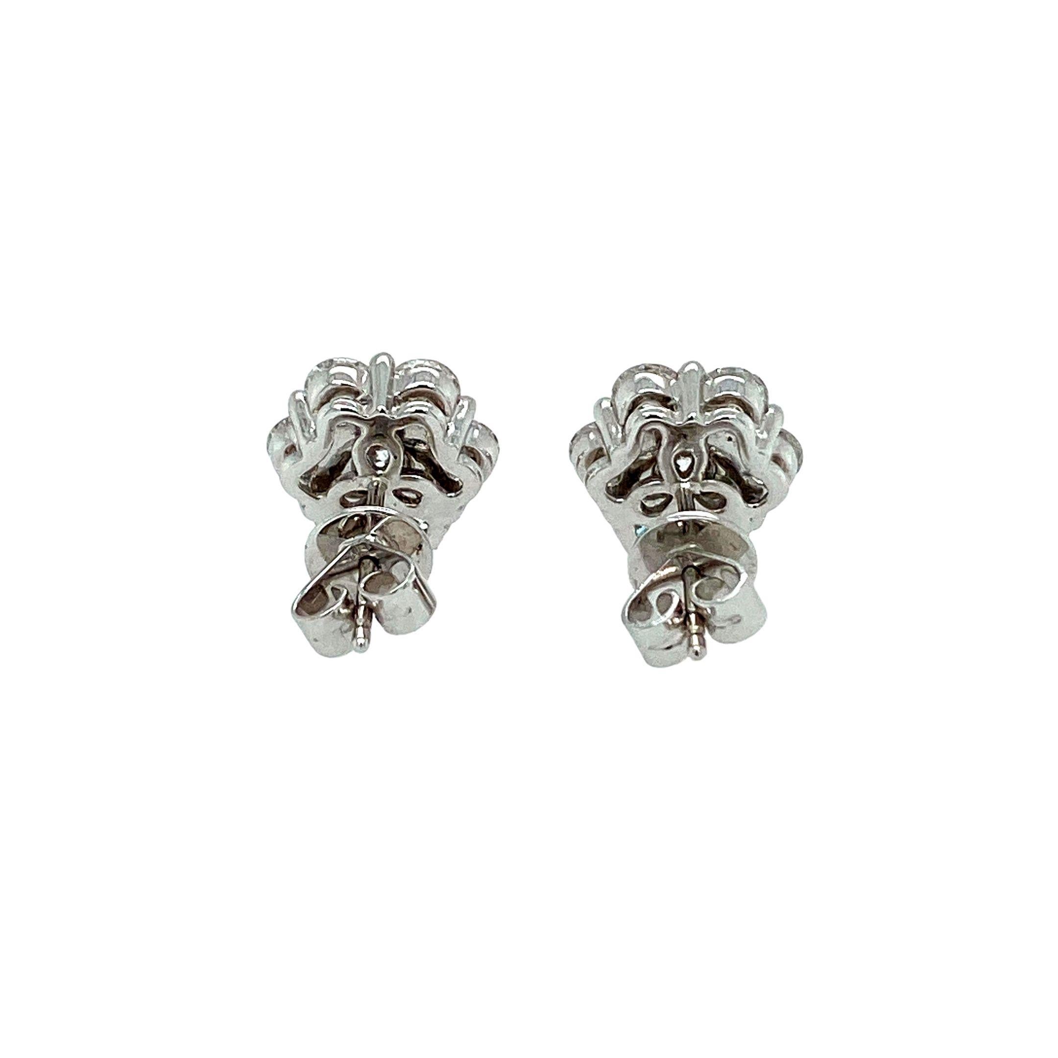 rose shaped diamond earrings
