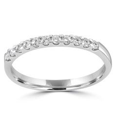 Diamant Runder 18 Karat Gold 11 Stein Mode Verlobungsring, stapelbarer Diamant