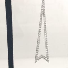 Diamond Round Brilliant Drop Earrings 1.78 Carat 18 Karat White Gold