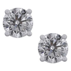 Diamond Round Brilliant Stud Earrings