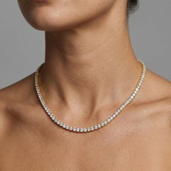 20ct Diamond Tennis Necklace in 18K Gold