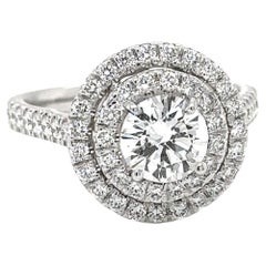 2.06 carat diamond ring Diamond Round Engagement Ring 2.06 Carats Set in 18K White Gold