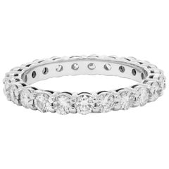 Diamond Round Gold Eternity Bridal Wedding Stackable Cocktail Fashion Band Ring