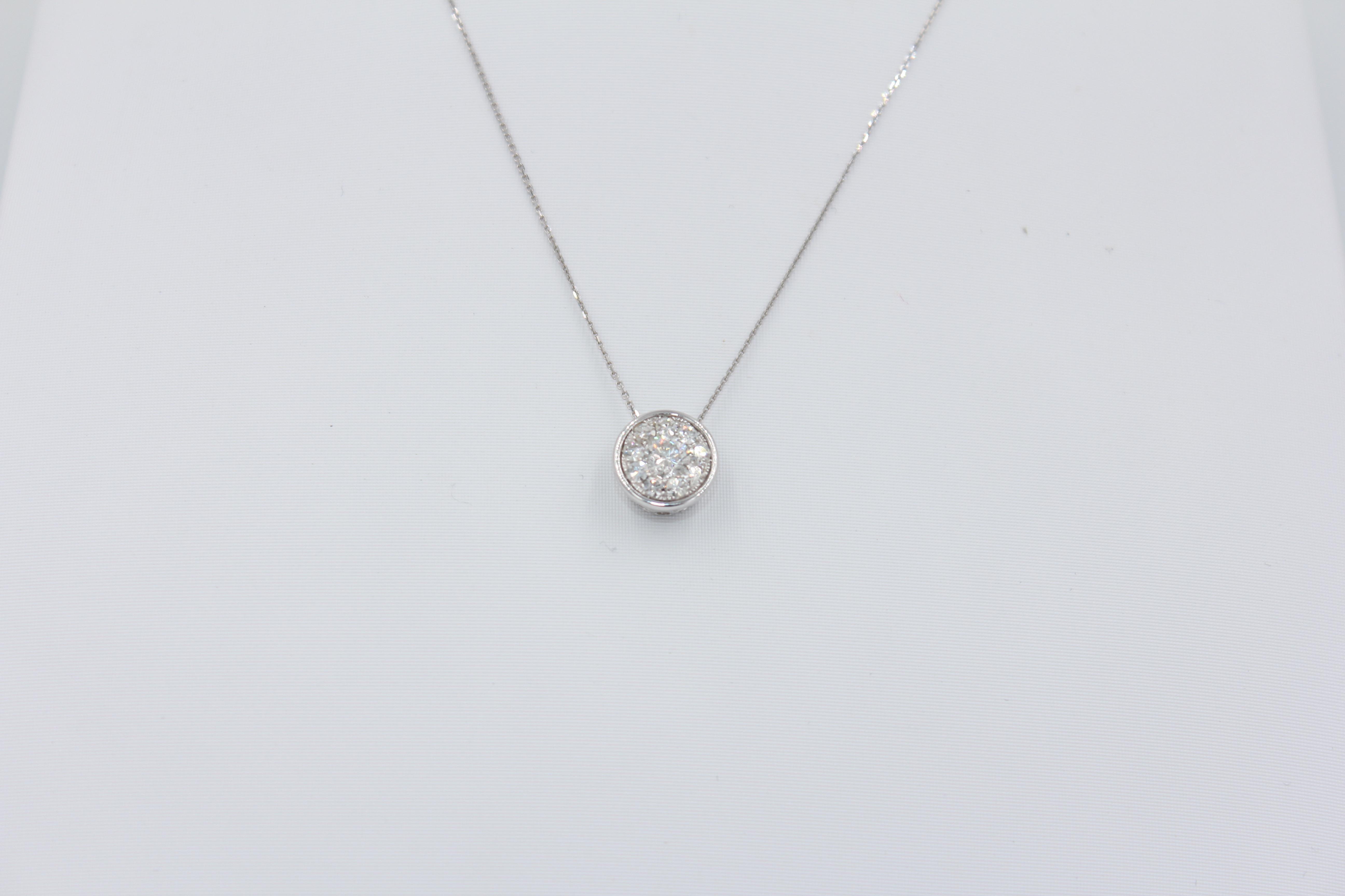 costco bezel diamond necklace