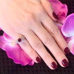 Diamond Tourmaline Rubellite Ring 4.5 14k Gold 1.38 TCW Women Certified