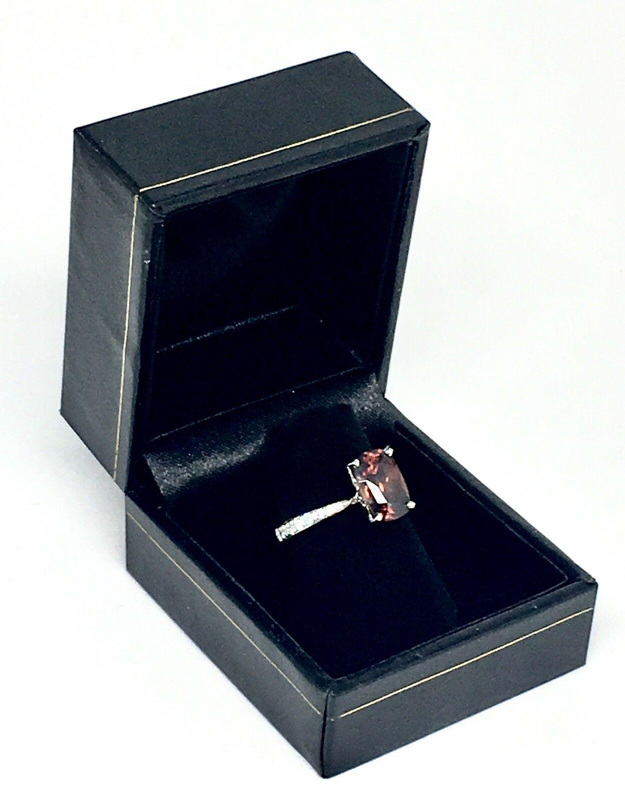 Diamond Tourmaline Rubellite Ring 6.75 18k Gold 4.01 Tcw Women Certified 910746 For Sale 2