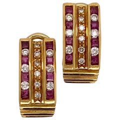 Diamond Hoop Earrings