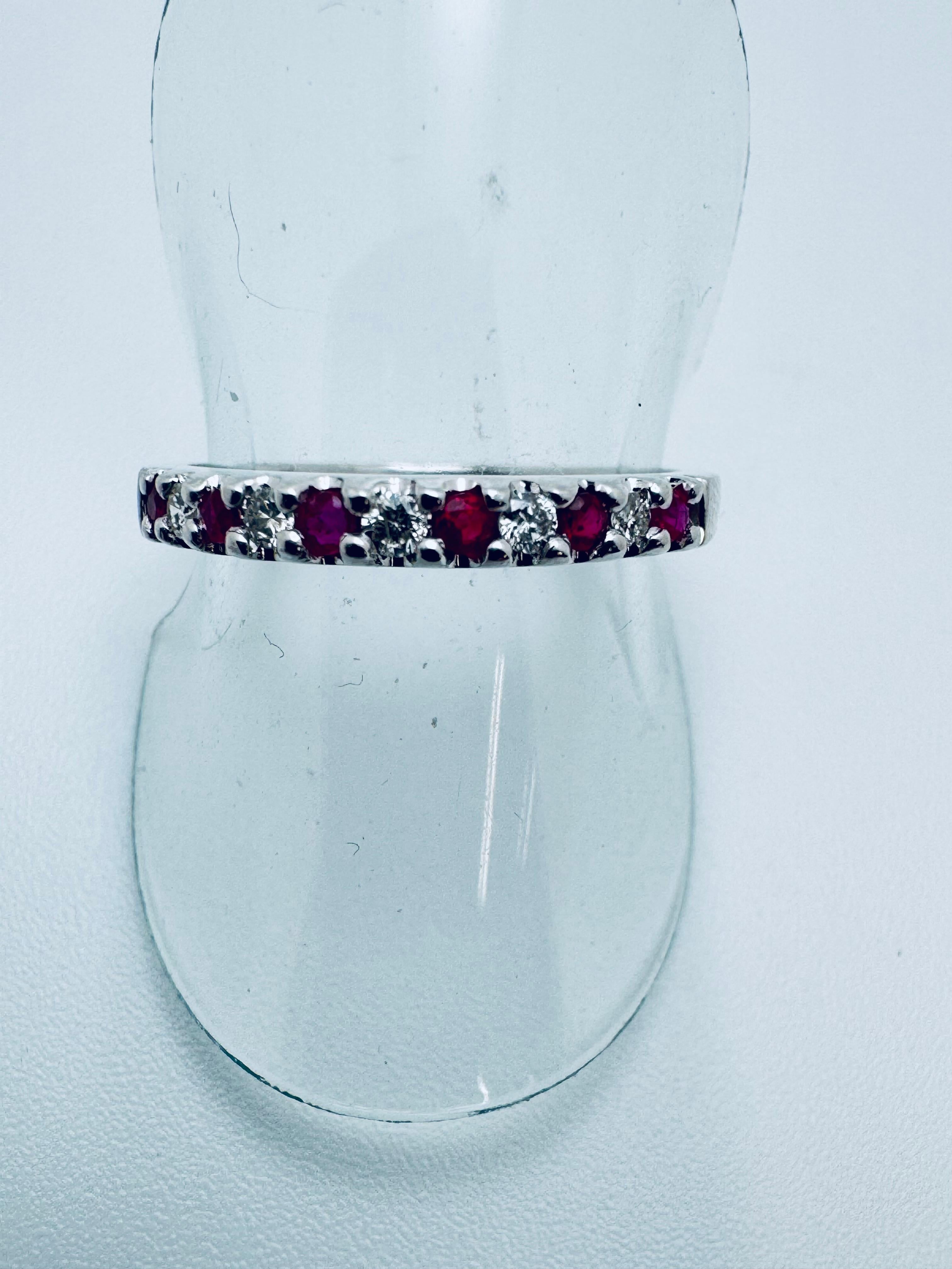 Diamond & Ruby Alternating Band For Sale 1