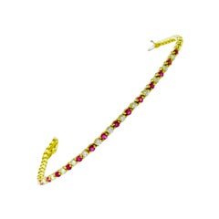 Diamond, Ruby and 18 Karat Bracelet