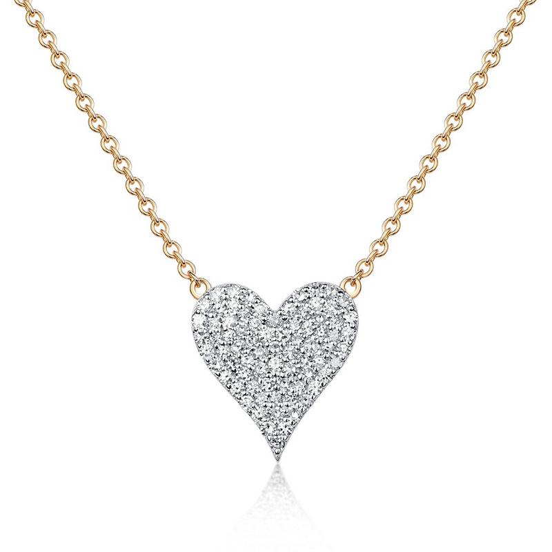 Moderne Diamond Ruby Charm 14K Yellow Gold Pendant Necklace en vente