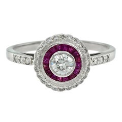 Diamond Ruby Cocktail Ring