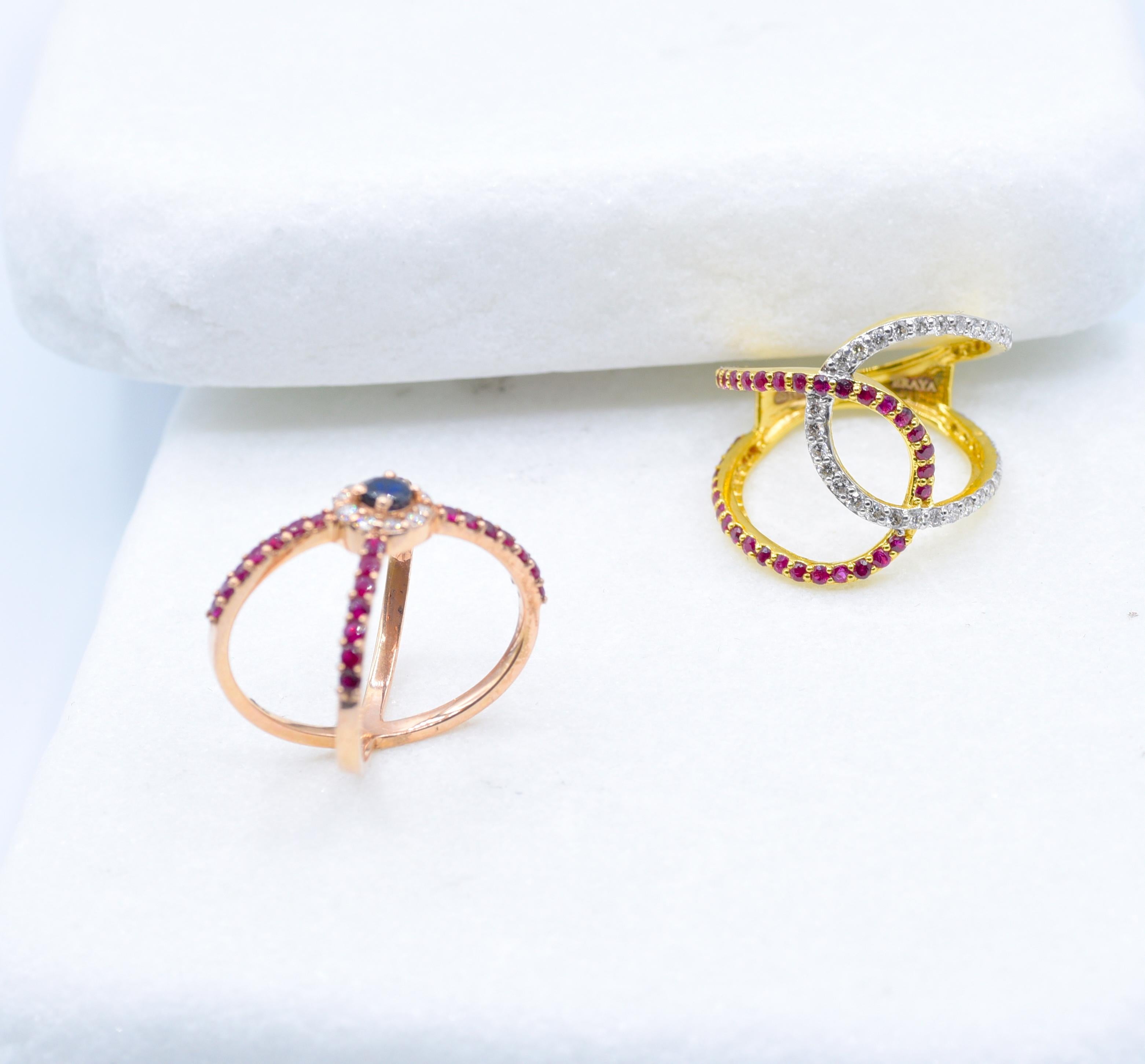 For Sale:  Diamond Ruby Elegance Ring 4