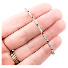 Diamond & Ruby Flex Bangle in Two-Tone 14k Gold