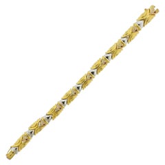 Used Diamond Ruby Gold Fish Bracelet