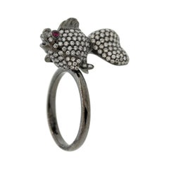 Diamond Ruby Gold
Rhodium Fish Ring Diamond Ruby Gold
Rhodium Fish Ring