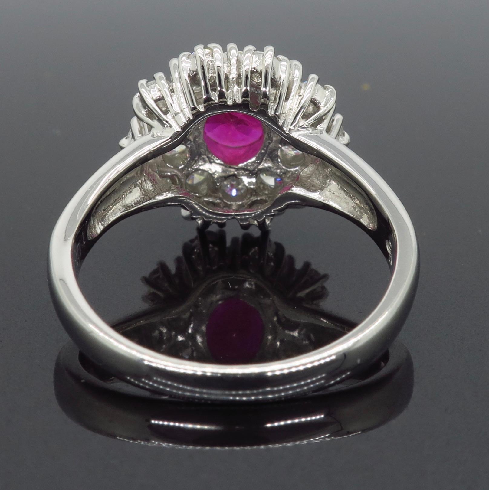 Diamond and Ruby Halo Ring 2