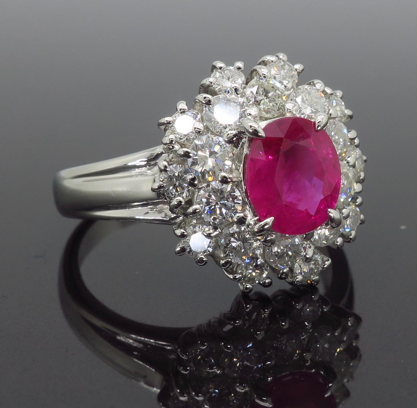 Diamond and Ruby Halo Ring 4
