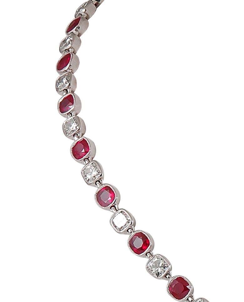 platinum ruby necklace