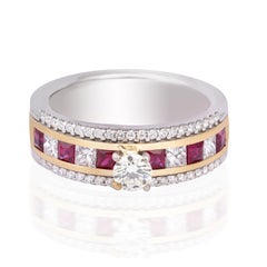 Diamond Ruby Ring in 18k gold