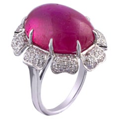 18k Gold Diamant-Rubin-Ring